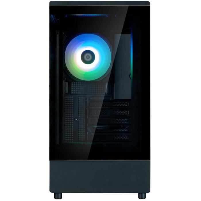 BoÓtier PC Mini Tour sans alim - ZALMAN P10 (Noir) - Micro ATX/Mini-ITX - 1x120mm A-RGB - USB-C/3.0/HD Audio - Verre trempÈ