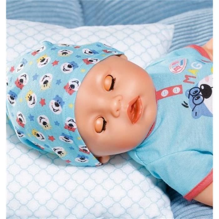 BABY BORN - Magic Boy - Poupée bébé garçon avec 11 accessoires - Mange, dort, pleure et utilise le pot - 43cm - des 3 ans