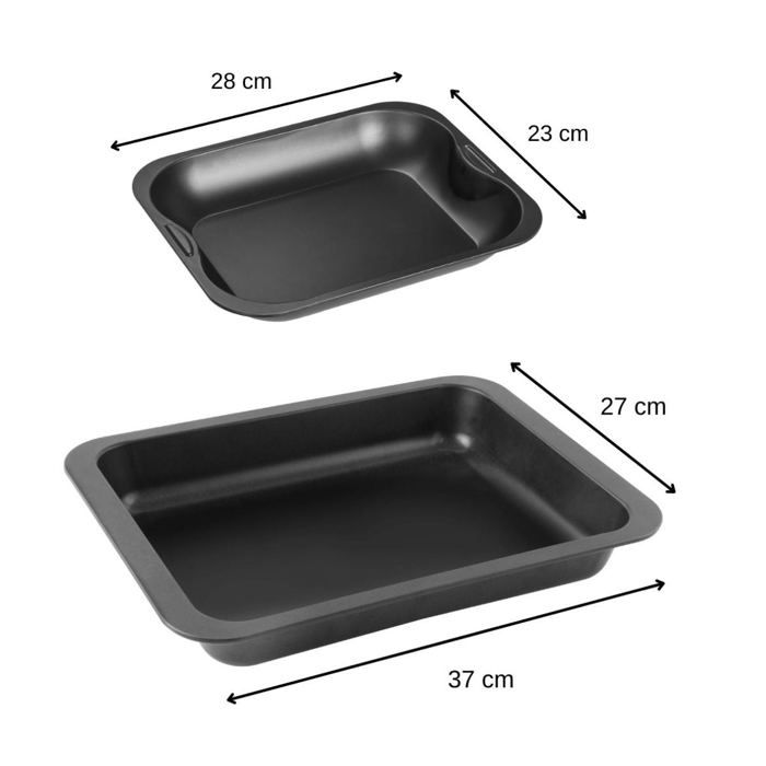 Ensemble de 2 plats de cuisson four rectangulaires - ZENKER - Special Cooking - 37 x 27 et 28 x 23 cm