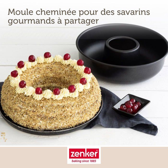 Set de moule a cakes et moule a savarins - ZENKER - Black Metallic - 30,5 x 11,5 cm et 28 cm