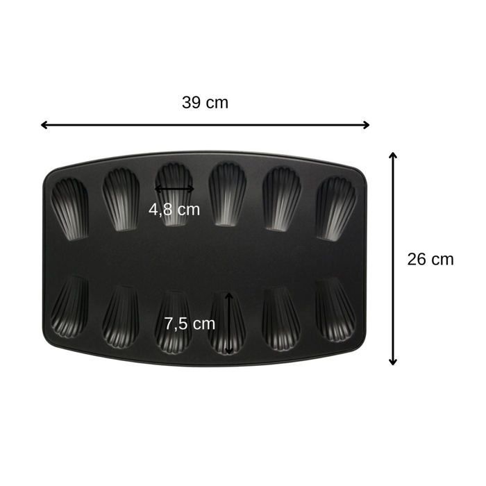 Lot de 2 moules a madeleines 12 empreintes - ZENKER - Spécial Countries