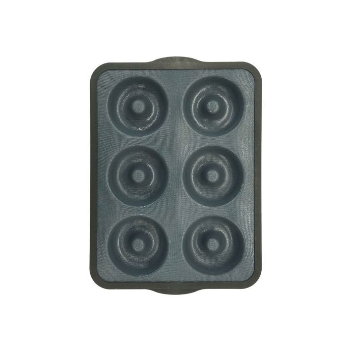 Moule 6 donuts - ZENKER - 36 x 26 cm - Silicone fibre de verre - Noir