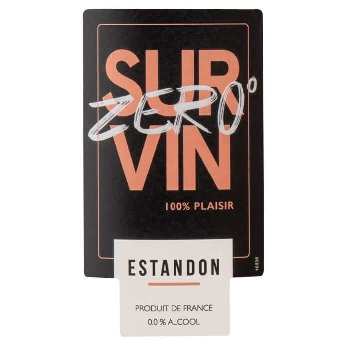 Estandon Zéro sur vin - Boisson a base de vin désalcoolisé rosé