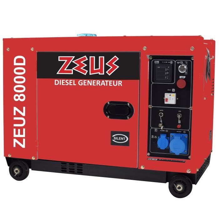 Groupe Èlectrogene diesel ZEUZ - Silencieux - 6300 W - DÈmarrage Èlectrique