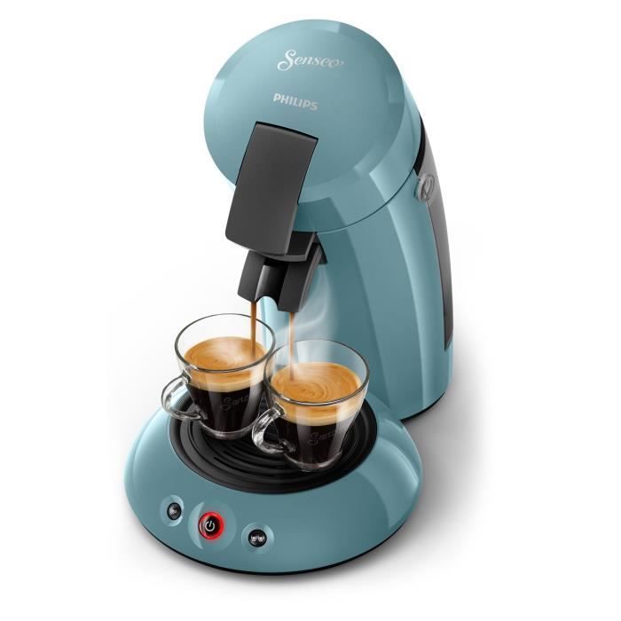 Machine a cafÈ dosette SENSEO ORGINAL Philips HD6553/21, Booster d'arÙmes, Crema plus, 1 ou 2 tasses, Bleu Gris