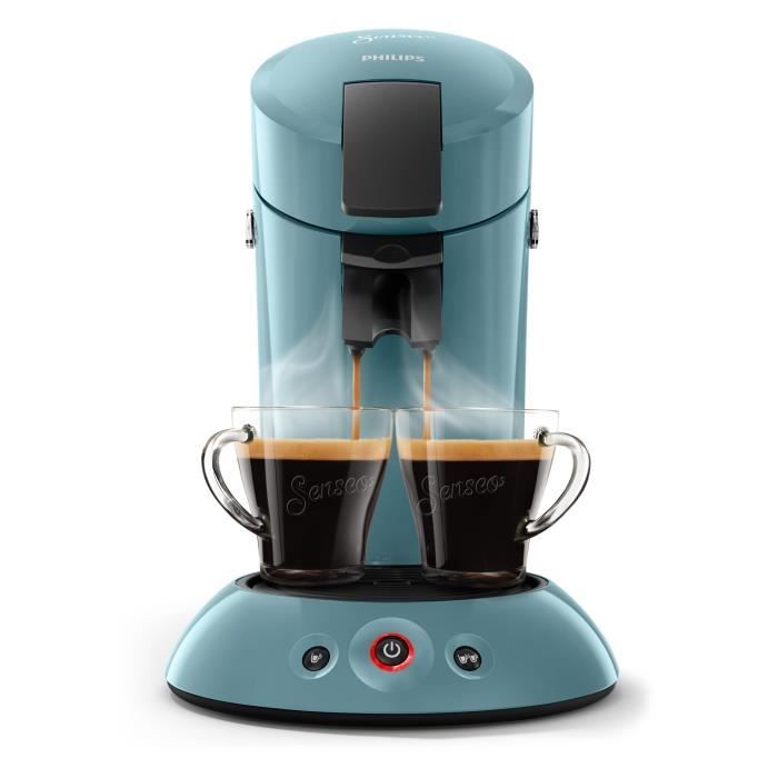 Machine a cafÈ dosette SENSEO ORGINAL Philips HD6553/21, Booster d'arÙmes, Crema plus, 1 ou 2 tasses, Bleu Gris