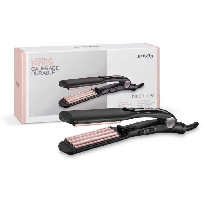 Fer a gaufrer - BABYLISS 2165CE - Plaques larges de 35 mm - 10 températures - Embouts thermorésistants