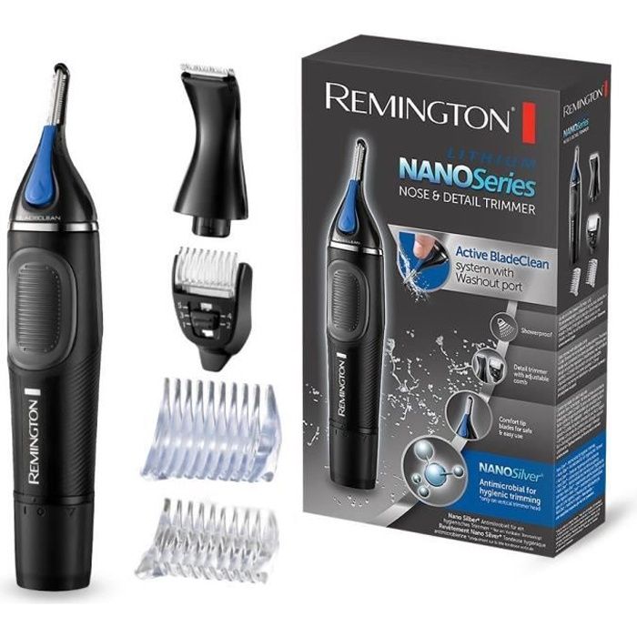 Remington NE3870 Tondeuse Visage AntibactÈrienne HypoallergÈnique Nano Serie pour Nez et Oreilles