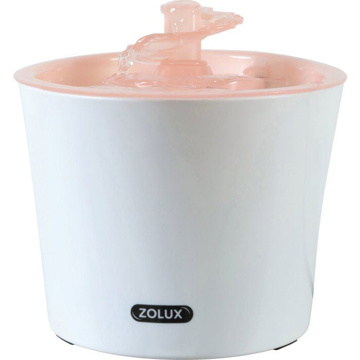 Fontaine a eau - ZOLUX - Calypso pour chat et chien - 3 L - Avec 2 filtres inclus - Rose