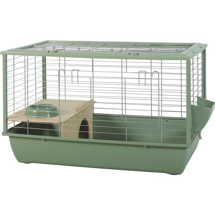 ZOLUX Cage grillagée cochon d'inde et rongeur Néolife - 80 x 52,5 x 48 cm - Vert