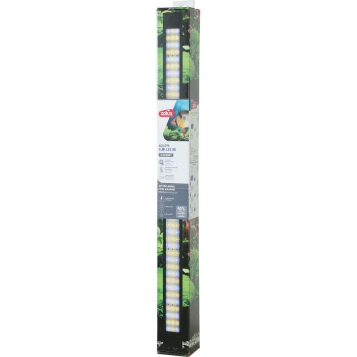 Rampe d'éclairage - Zolux - Slim LED dimmable - Ajustable et adaptable en remplacement d'un tube néon T8 ou T5 - 80 cm