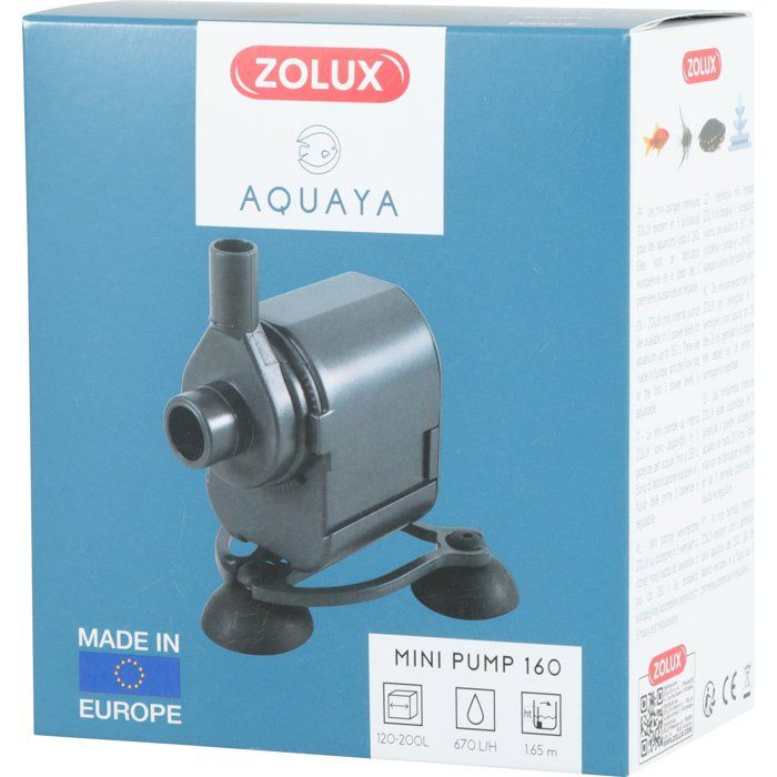 Mini pompe à eau aquarium - ZOLUX - 7,5 W - Débit réglable de 670 L/H - Buse refoulement rotative - Pour aquarium de 120 à 160 L