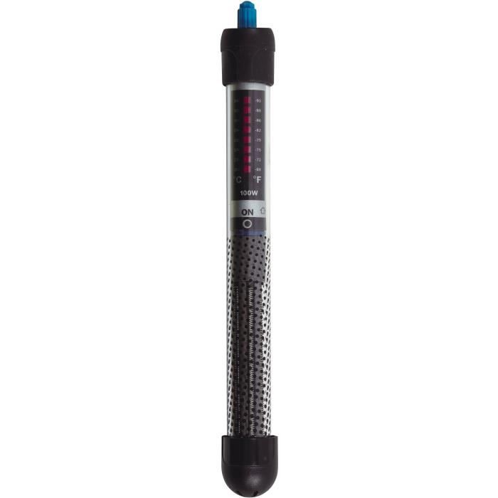 Chauffage d'aquarium - Zolux - Heater 100 - 100 W - Longueur 27 cm - Noir