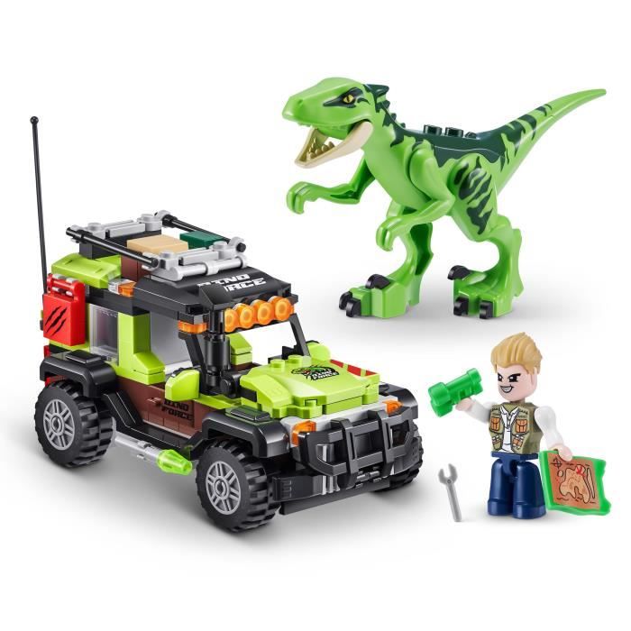 Set de construction - ZURU - Dino Adventure Raptor Force - 252 pieces - Camion inclus - Instructions faciles