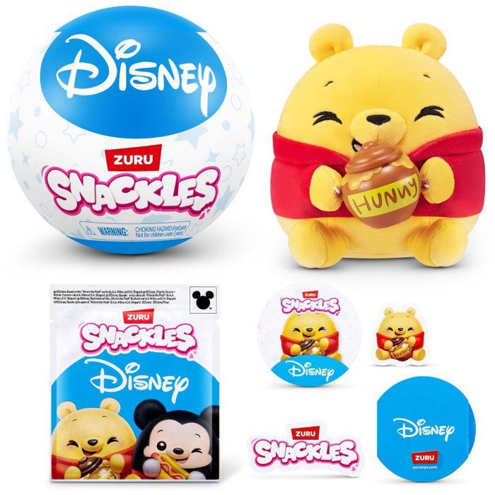 Capsule surprise - Peluche - ZURU - Snackles Disney - Modele aléatoire -13 cm - Des 3 ans