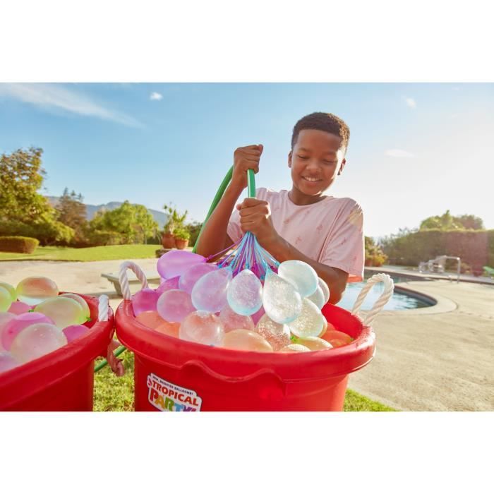 Ballons a eau - ZURU BUNCHO BALLOONS - Tropical Party - 265 ballons - Fermeture automatique - Pret en 60 sec