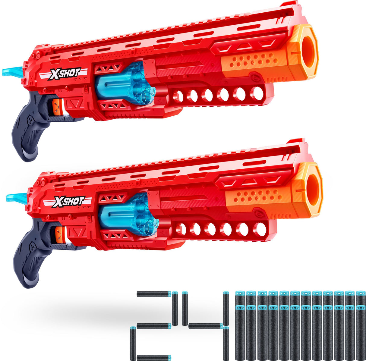 ZURU XSHOT - Pack combo pistolet - Blaster Excel Caliber - 24 fléchettes