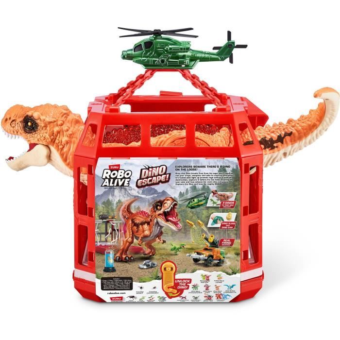 Jeu de Capture - ZURU - Dino Escape - Capture le dinosaure en libertÈ avec pieges et armes pour Èviter la destruction