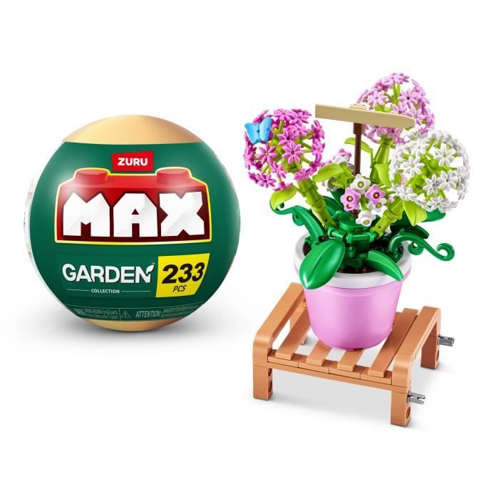 Set de construction - ZURU - Garden Pot Plants - 233 pieces max - 6 designs - Pot et support inclus