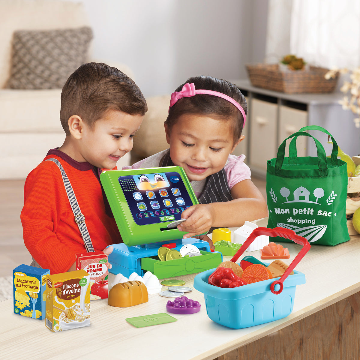 VTECH - 1,2,3 Imite-Moi - Caisse Enregistreuse Interactive Maxi Shopping - Jouet d'Imitation Enfant