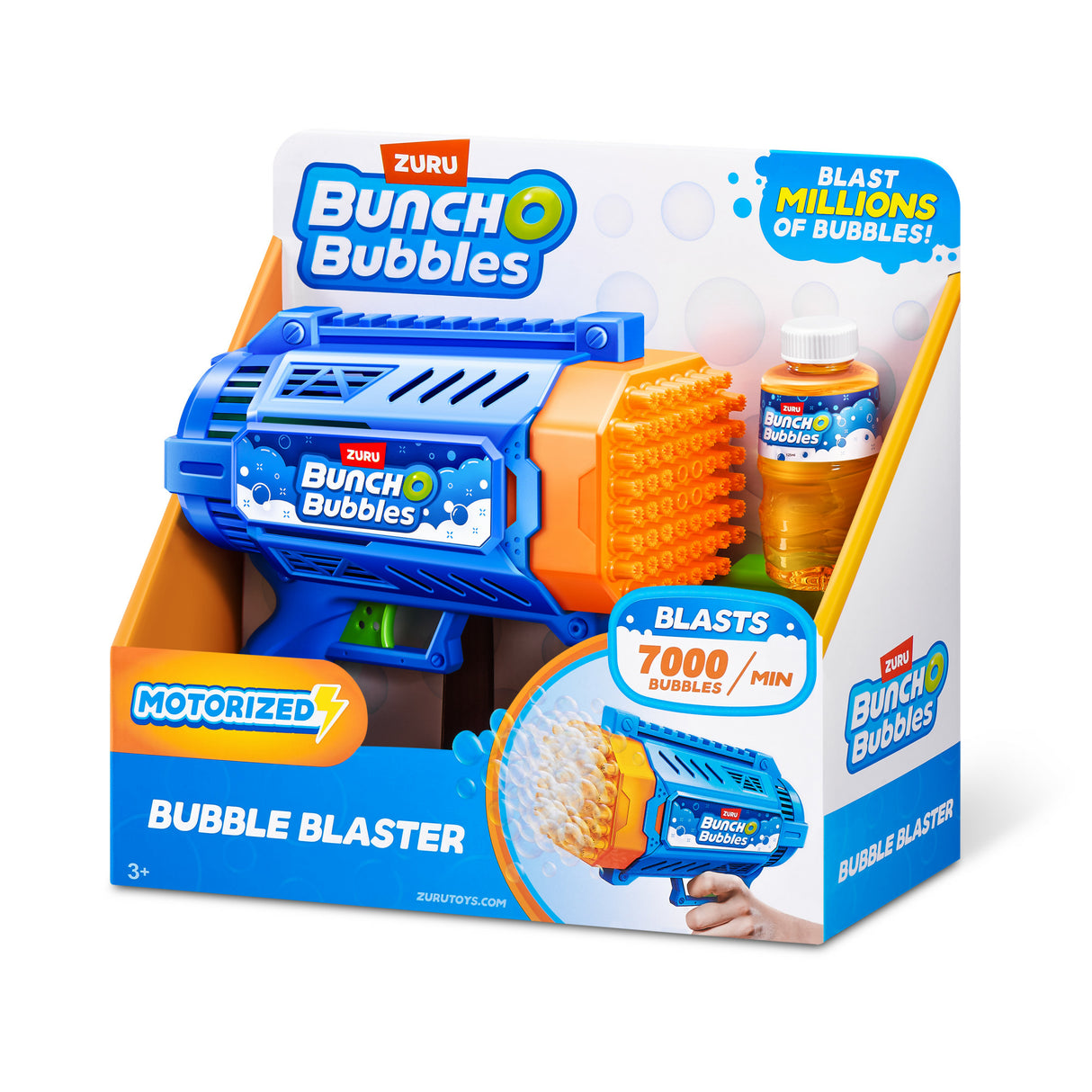 Pistolet a bulles - ZURU - Bubble Blaster Medium - 125 ml inclus - 7000 bulles/min - Plateau fourni