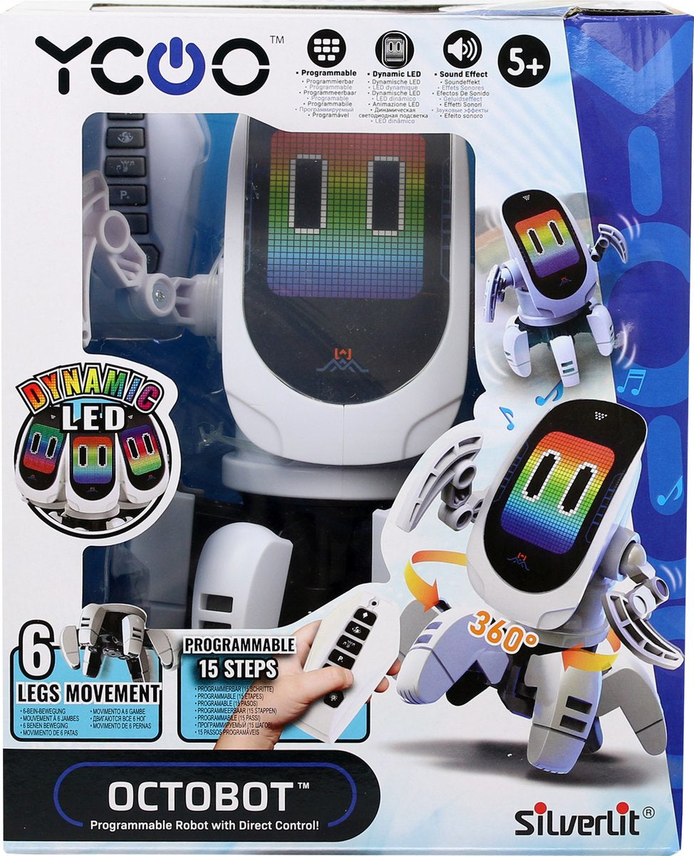Robot radiocommandé - YCOO - Octobot RC - 19 cm - Multidirectionnel - 15 actions programmables - Des 5 ans