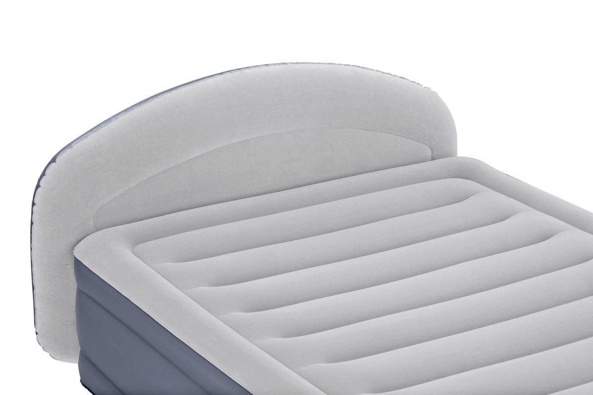 Matelas gonflable - BESTWAY - 671BD Queen - Pompe électrique intégrée - Tete de lit LoungeLux - Tritech durable