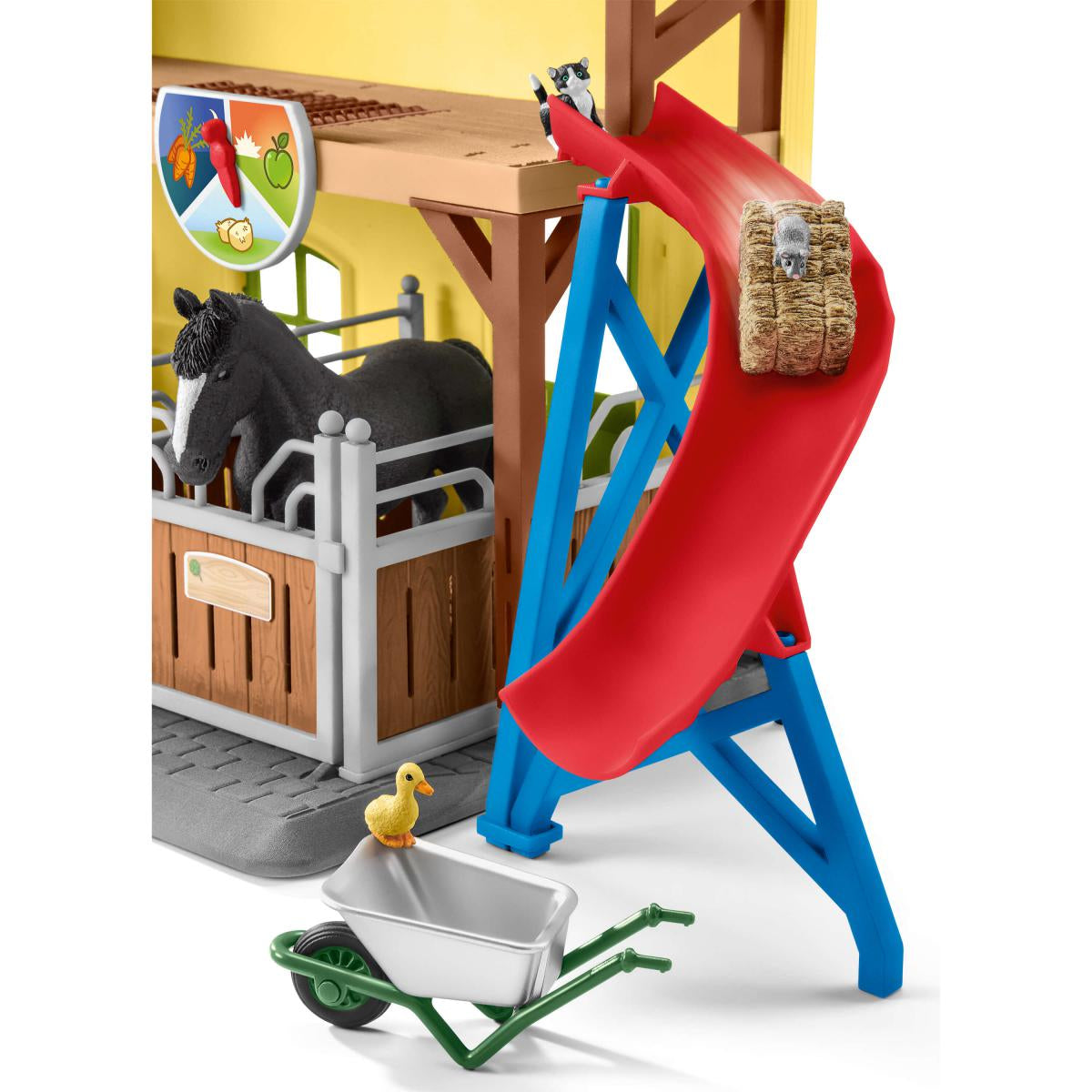 Écurie avec boxes et animaux, coffret de 82 pieces avec chevaux, Schleich 42485 Farm World, Des 4 ans