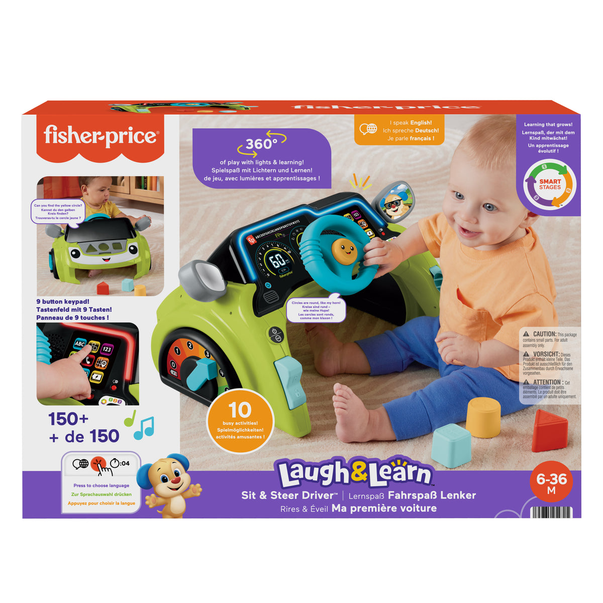 FISHER-PRICE Rires et éveil-Centre d'activités Ma Premiere Voiture - Fisher-Price - HYR92