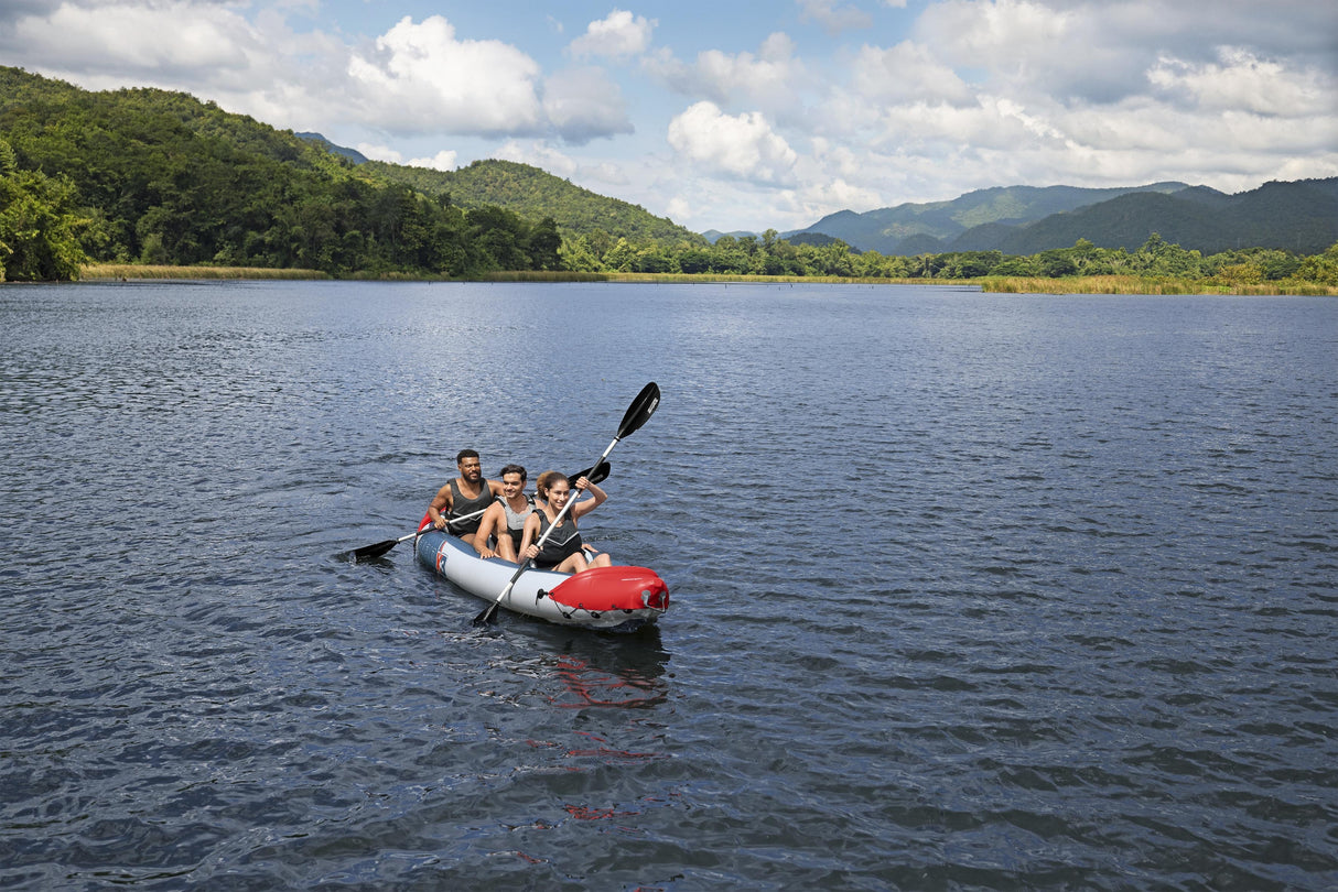 Kayak gonflable - BESTWAY - 65132 - Rapide X3 Hydro-Force™ - 381 x 100 cm, 3 places, 250 kg max, 2 pagaies, pompe