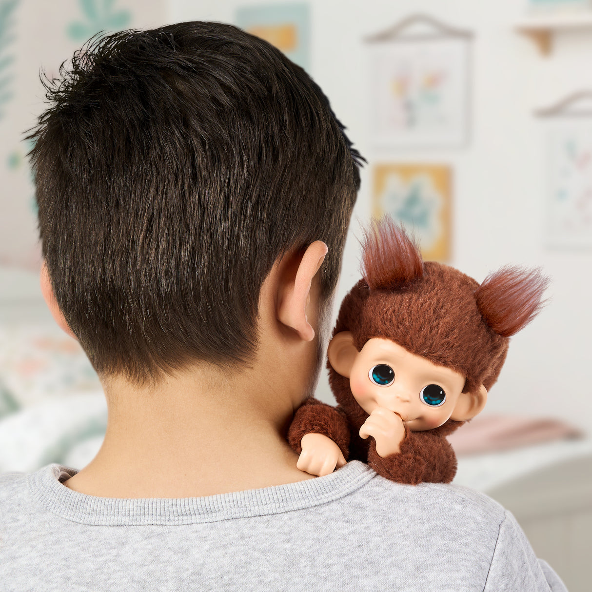 Peluche - LITTLE LIVE PETS - Mon bébé singe mini - Marron - Des 4 ans