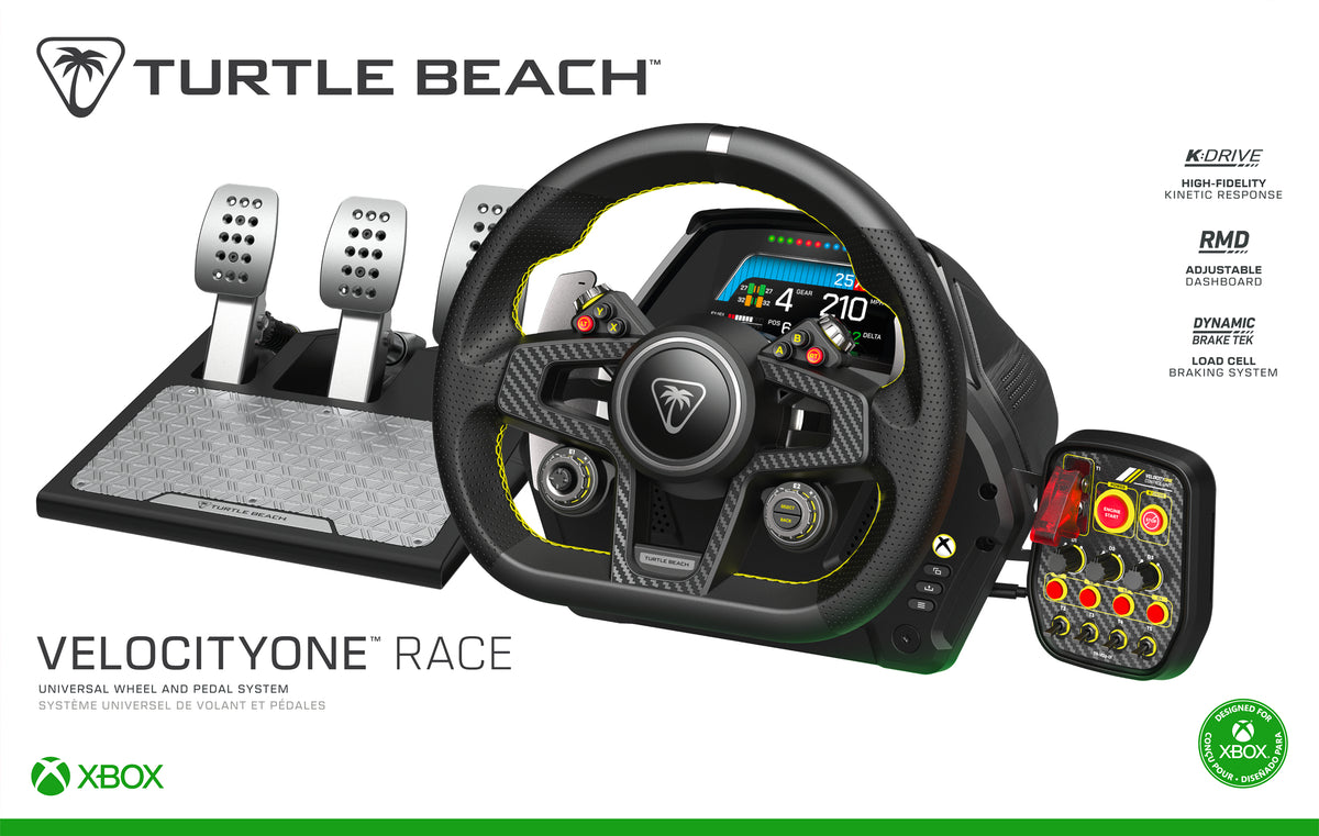 Systeme universel de volant et pédales - TURTLE BEACH - TBS-0726-05 - VelocityOne™ Race - XB et PC - Noir