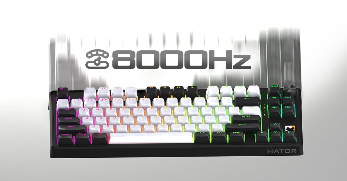 Clavier Gamer sans fil magnétique (Hator Aurum Linear) Hator Skyfall 65 Mag Ultima 8K TKL RGB (Noir)