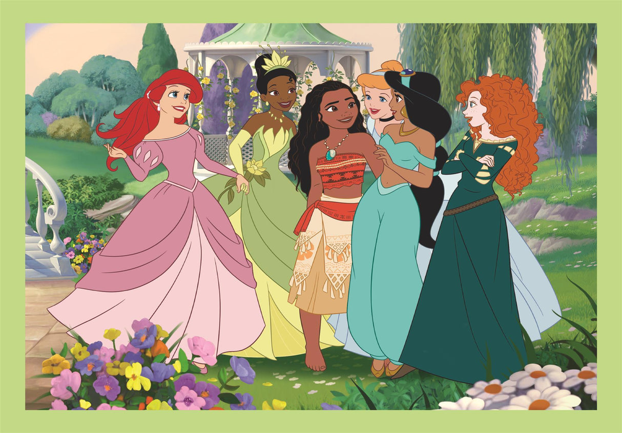 CLEMENTONI - Puzzle 4 en 1 - Disney Princess