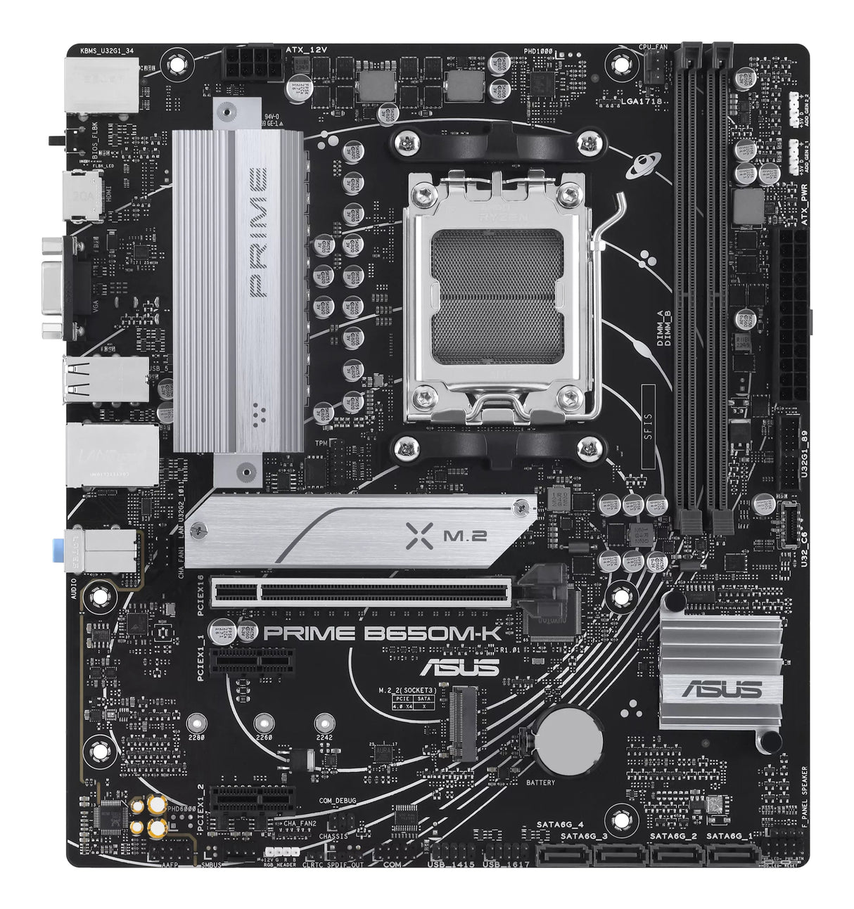 Carte mere - ASUS - PRIME B650M-K - AMD B650 - Emplacement AM5 micro ATX