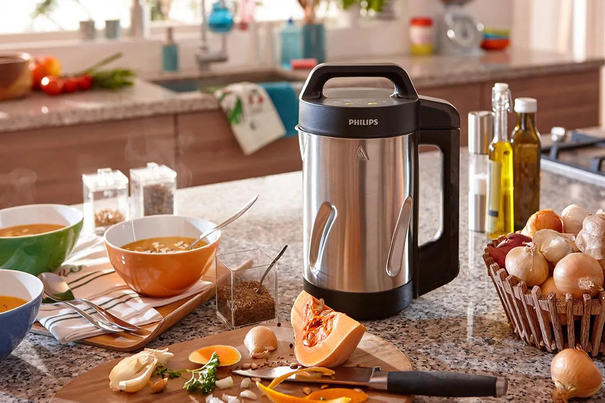 Blender chauffant pour soupe - PHILIPS - HR2203/80 - Série 3000 - 1000W - bol de 2L - Métal