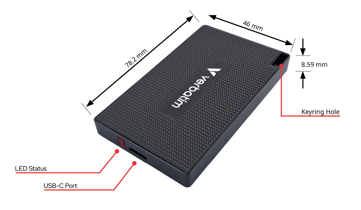 Disque SSD externe - VERBATIM - Metal Mini - 512 Go