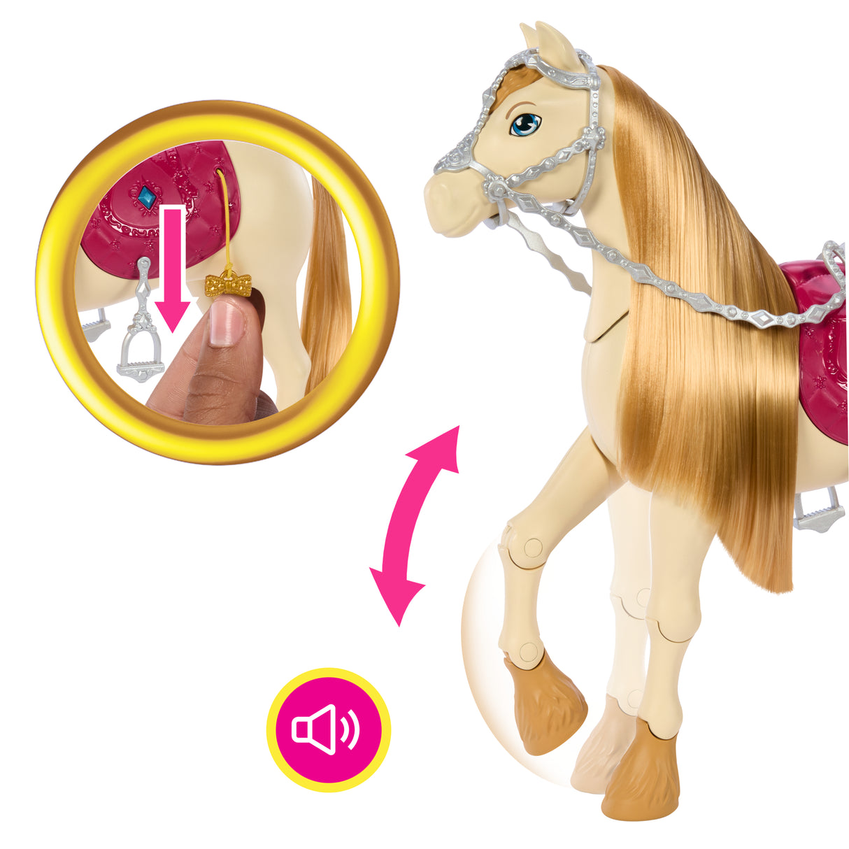 LES MYSTeRES DE BARBIE - a la Poursuite du Cheval Perdu Barbie et son cheval Tornade, HXJ42