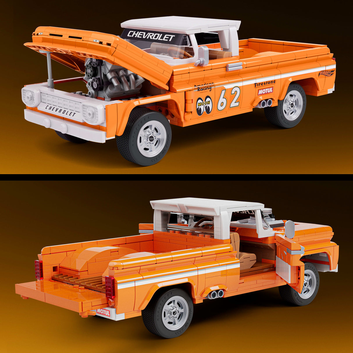 Hot Wheels - Coffret de Construction Custom Chevy Pickup 1962 Mattel Brick Shop - Mattel Brick Shop - JFT20