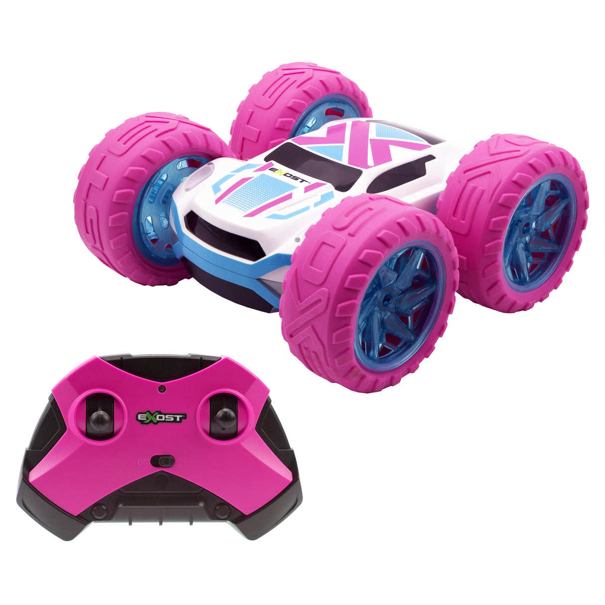 Voiture radiocommandée - EXOST - 360 Cross MX - Echelle 1/18 - 2,4 GHz - Batterie rechargeable - Rose - Des 5 ans