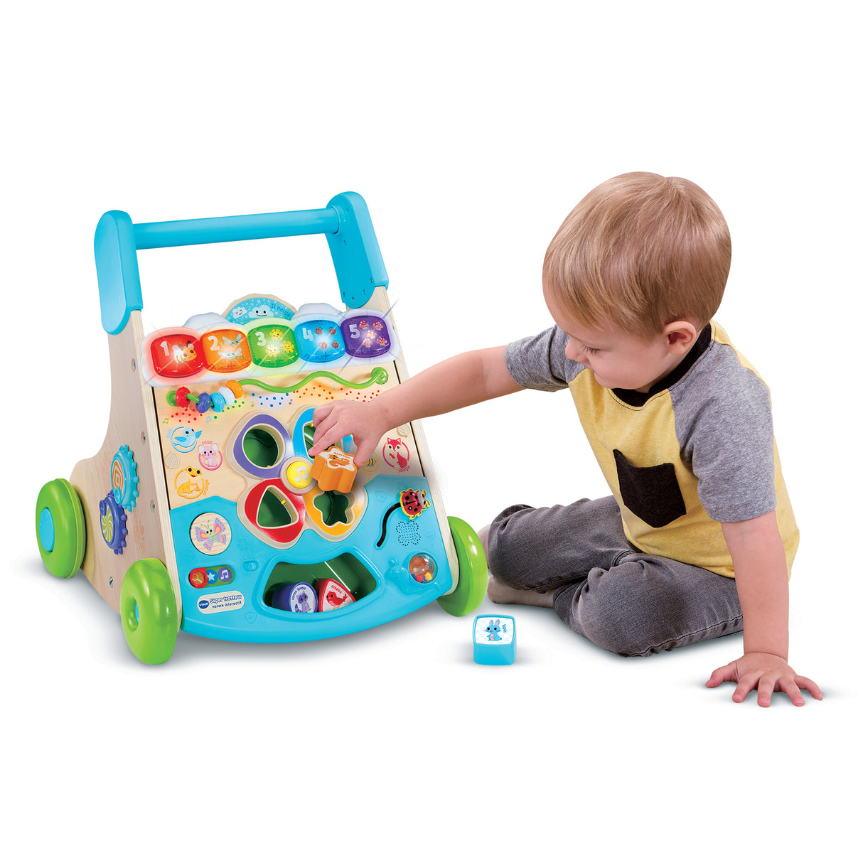 VTECH SUPER TROTTEUR NATURE INTERACTIF (JOUET AVEC PARTIE BOIS CERTIFIE FSC)