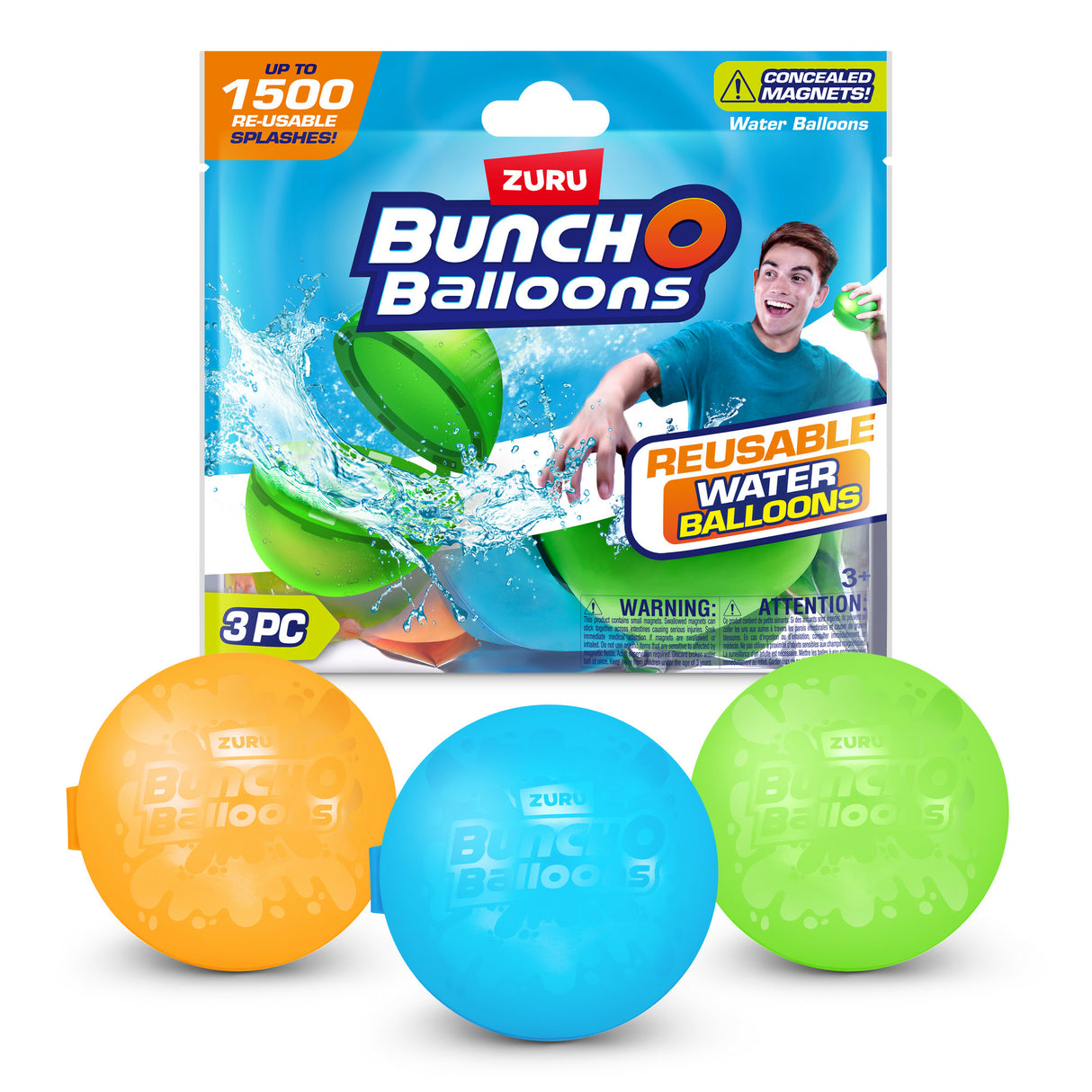 Bombes a eau - ZURU - 3 ballons d'eau réutilisables - Des 4 ans