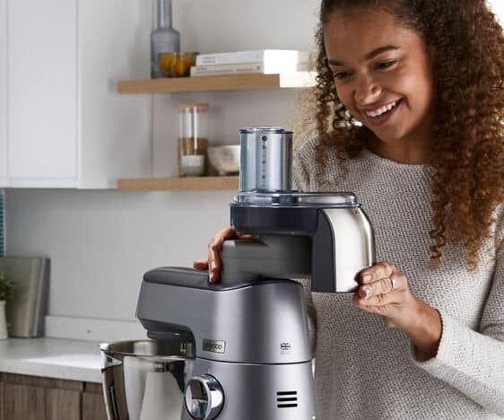 Râpe-éminceur KENWOOD AT340 - Double cheminée avec gobelet doseur - 7 disques en acier inoxydable