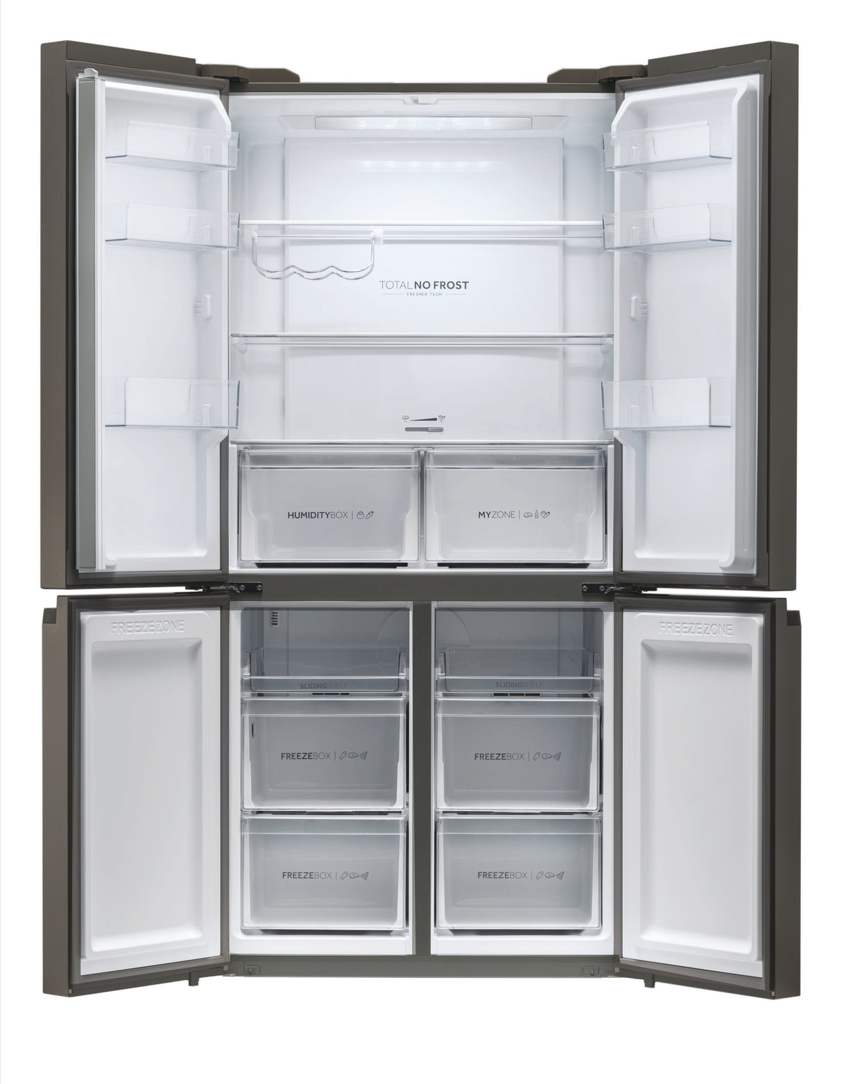 Réfrigérateur multi-portes - HAIER - Cube 90 Series 5 RTG785NHD - Classe E - 642 L - 190,5 x 90,8 x 74,8 cm - Inox foncé