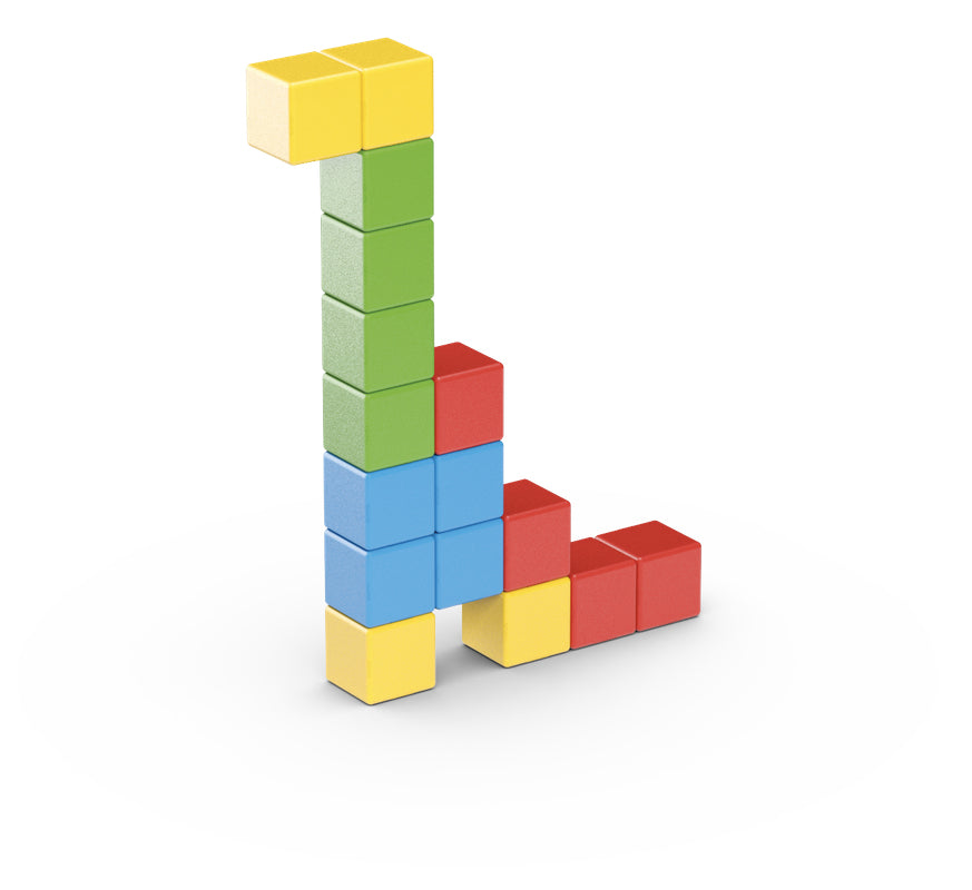 Blocs magnétiques - GEOMAG - Set créatif - 16 pieces - Éducatif - Plastique recyclé - Des 12 mois