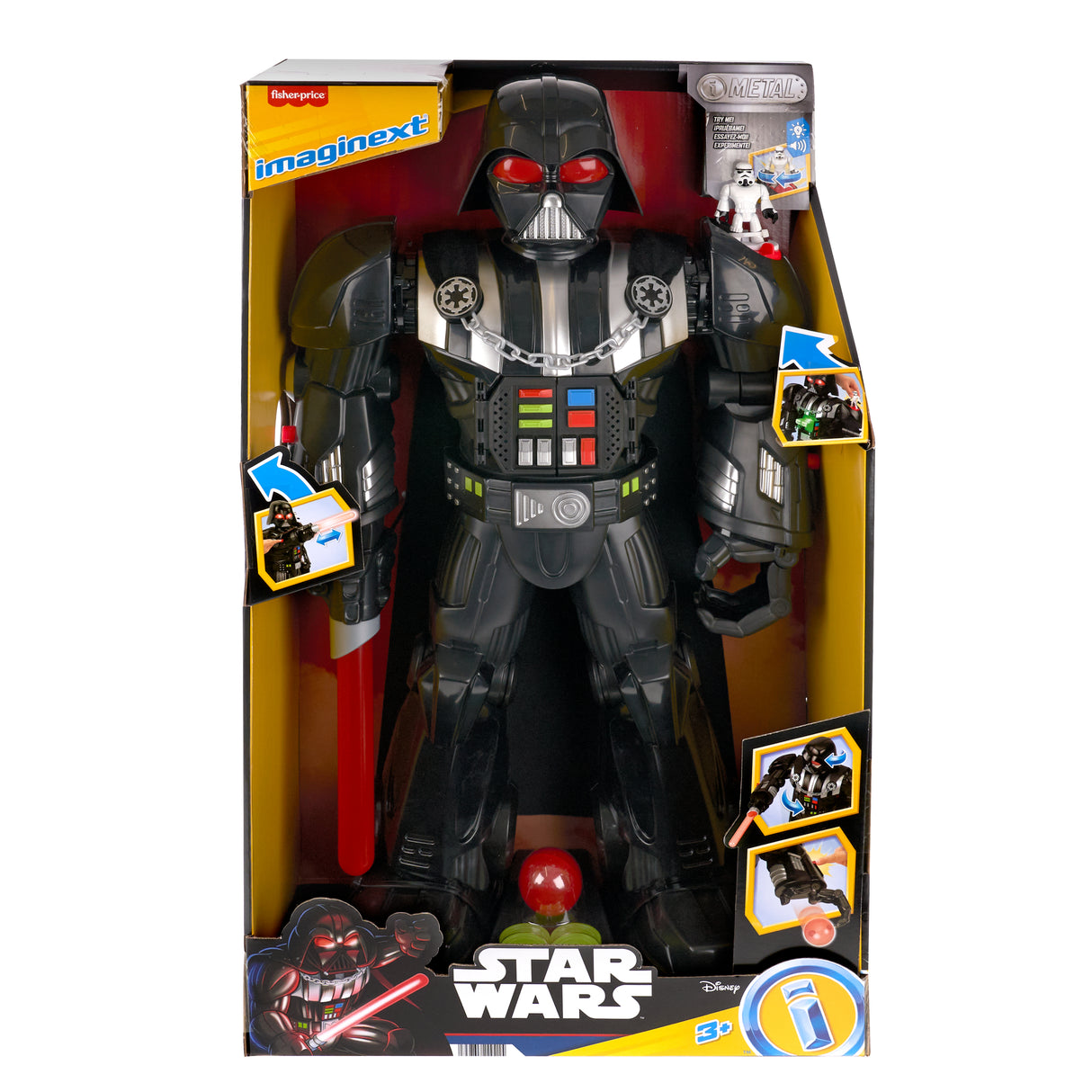 Robot Imaginext Dark Vador de plus de 60 cm, avec effets sonores et lumineux, Star Wars, des 3 ans, Fisher-Price HXG51