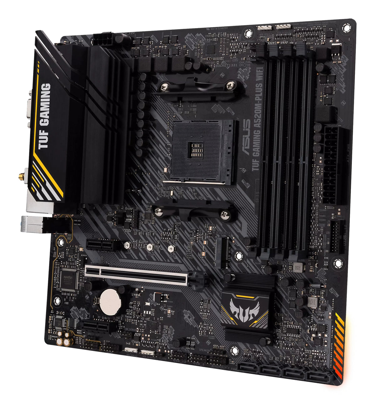 Carte mere - ASUS - TUF GAMING A520M-PLUS WIFI - AMD A520 - Emplacement AM4 micro ATX