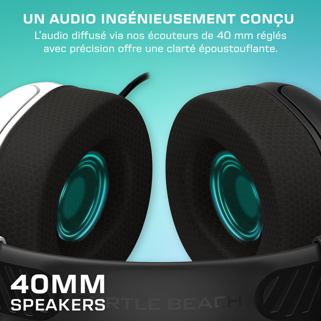 Casque Gaming filaire - TURTLE BEACH - Nintendo Switch - Airlite Fit - Noir et Blanc