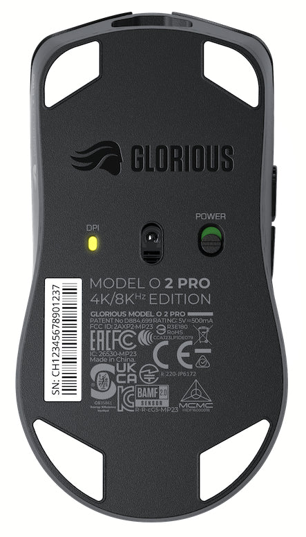 Souris sans fil Gamer Glorious PC Gaming Race Model O2 Pro 4K/8K (Noir)