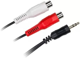 Adaptateur D2 Diffusion Audio Jack 3"<sup>1/2</sup> vers 2 x RCA F 0.2m